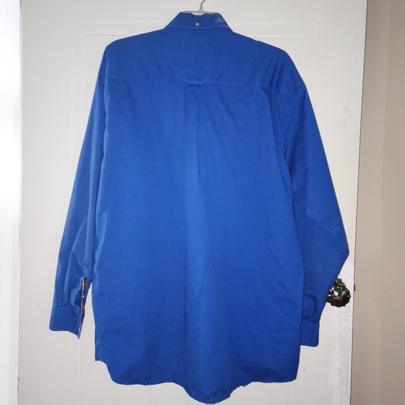 Drysdales Men's Button-Up Shirt Blue Size XXLT Long Sleeve 100% Cotton - Picture 2 of 8